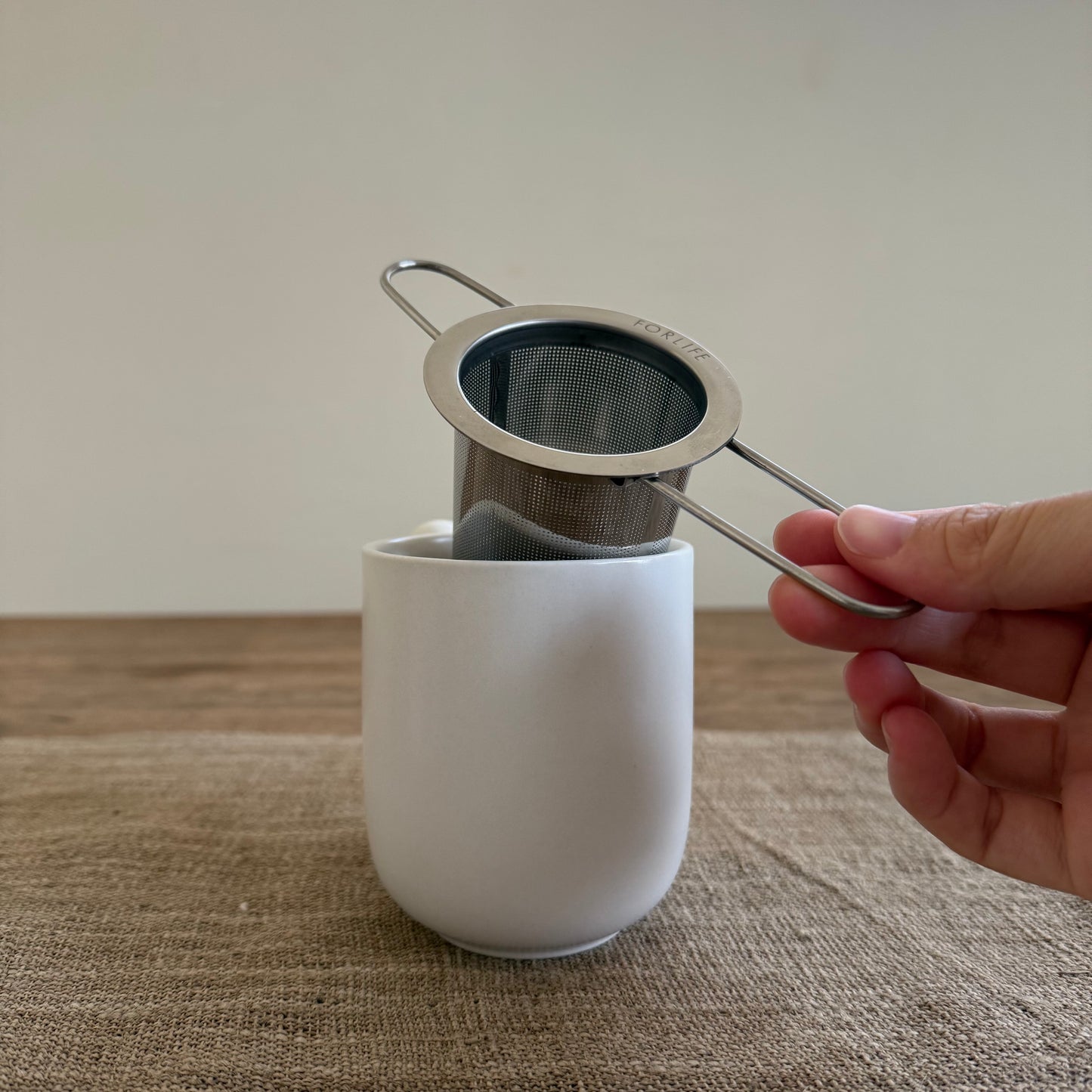 折り畳みハンドル付き茶漉し