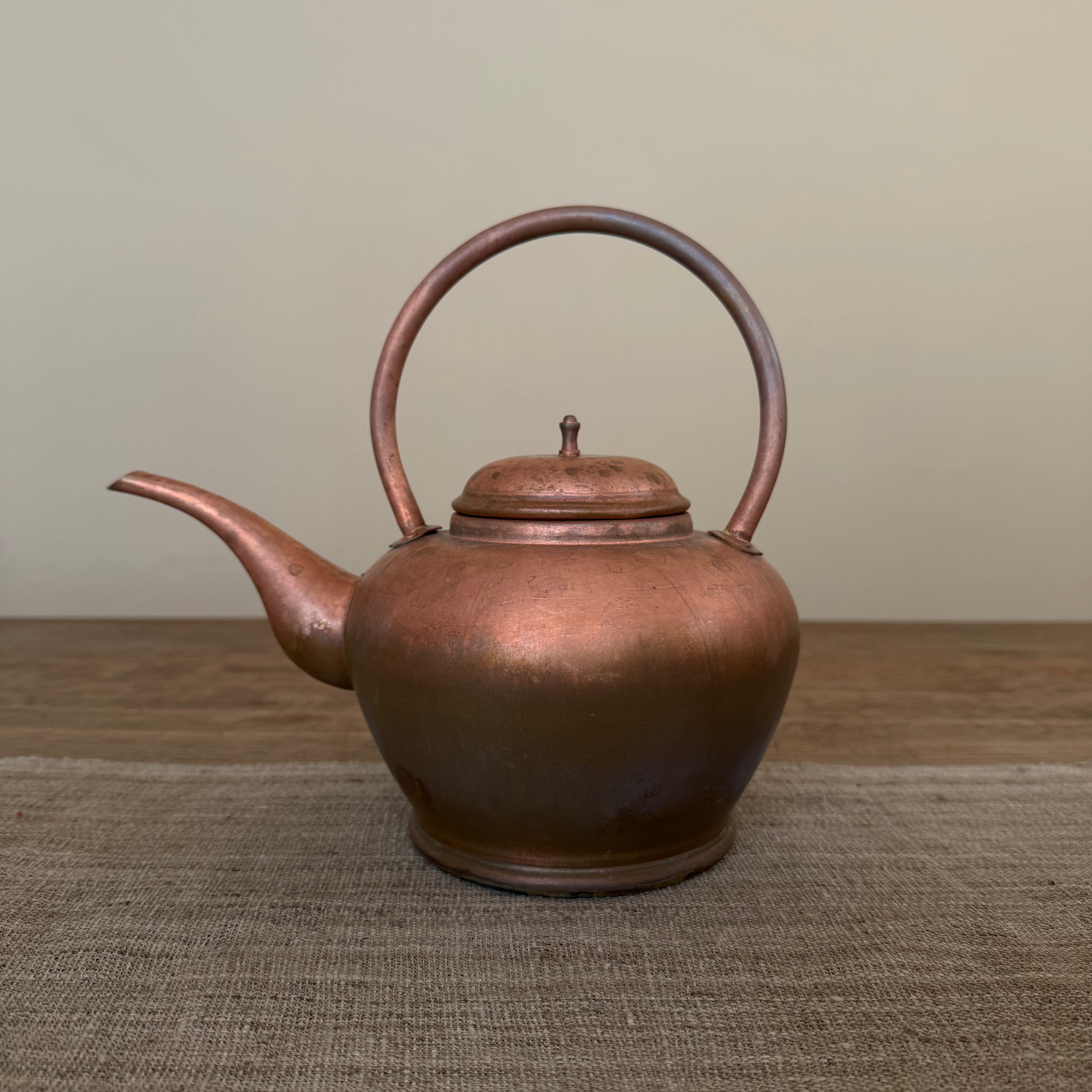 銅製 やかん 高さ約20cm 銅製 やかん [B25241] 高さ16cm 直径13cm 茶道具 薬缶 ケトル 古民具